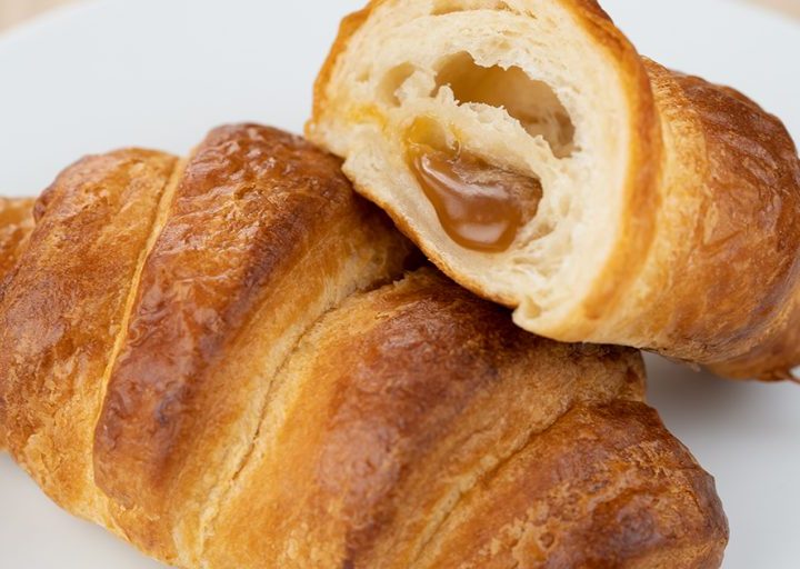 Croissants with caramel filling