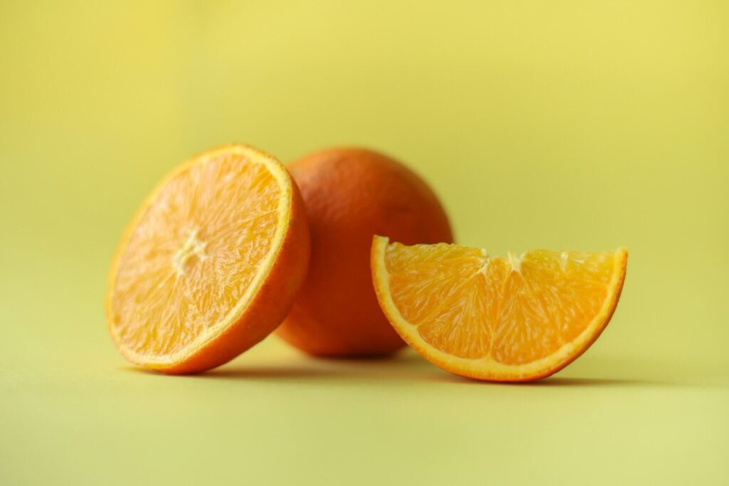 A cut-up orange.