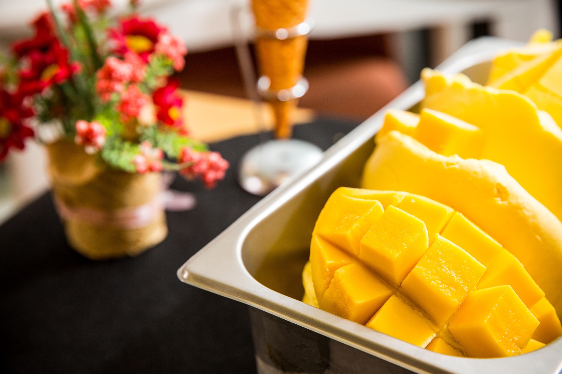 Mango is ready to use for ice cream flavor